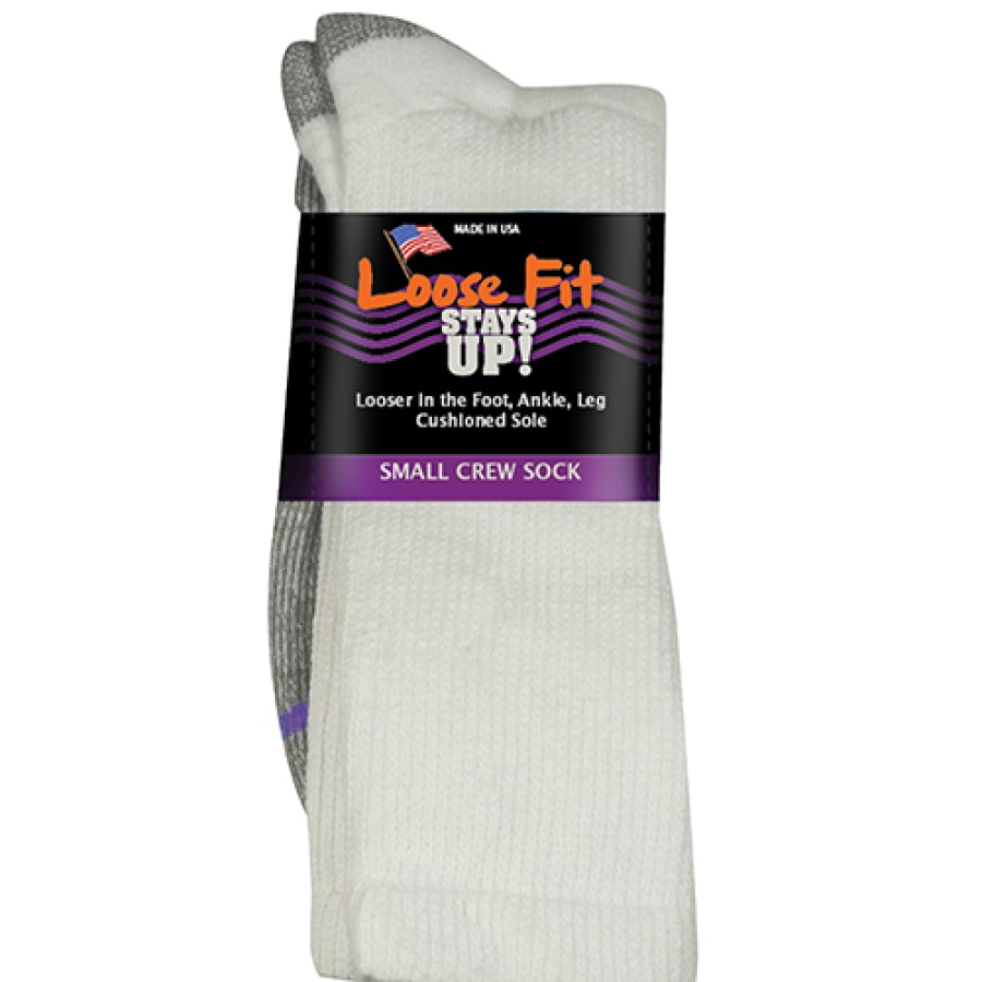 Men Extra Wide Sock Co | Extra Wide Sock Co Loose Fit Stays Up! Crew Socks