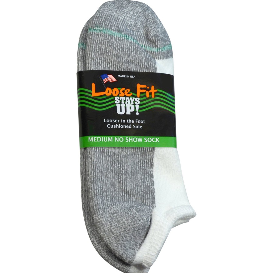 Men Extra Wide Sock Co | Extra Wide Sock Co Loose Fit No Show Socks