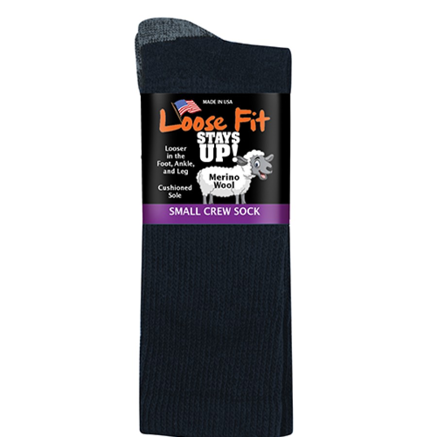 Men Extra Wide Sock Co | Extra Wide Sock Co Loose Fit Stays Up! Merino Socks