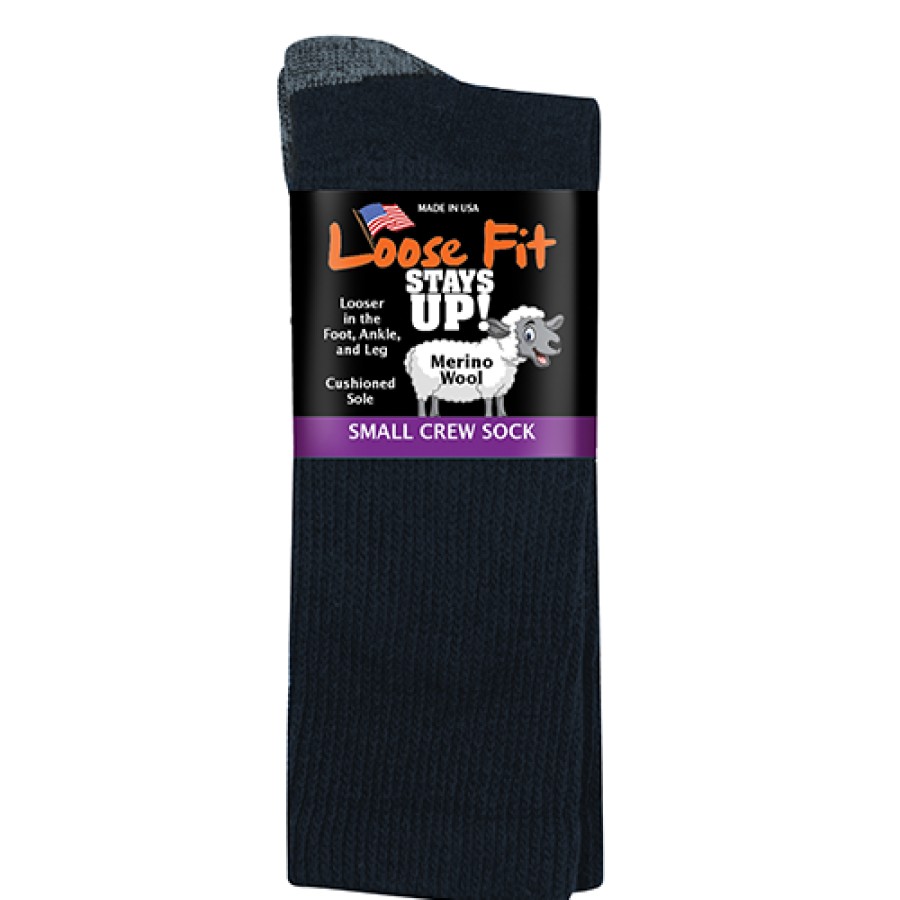 Accessories Extra Wide Sock Co | Extra Wide Sock Co Loose Fit Stays Up! Merino Socks